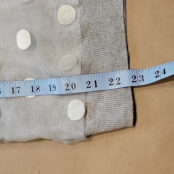 LC Lauren Conrad, Size XS Organza Polkadot Sweater with Back Bow Accent, EUC - Picture 8 of 10